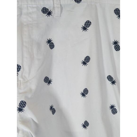 Beverly Hills Polo Club Shorts Men's 38‎ White Blue Pineapple Print Cruise - Picture 6 of 14